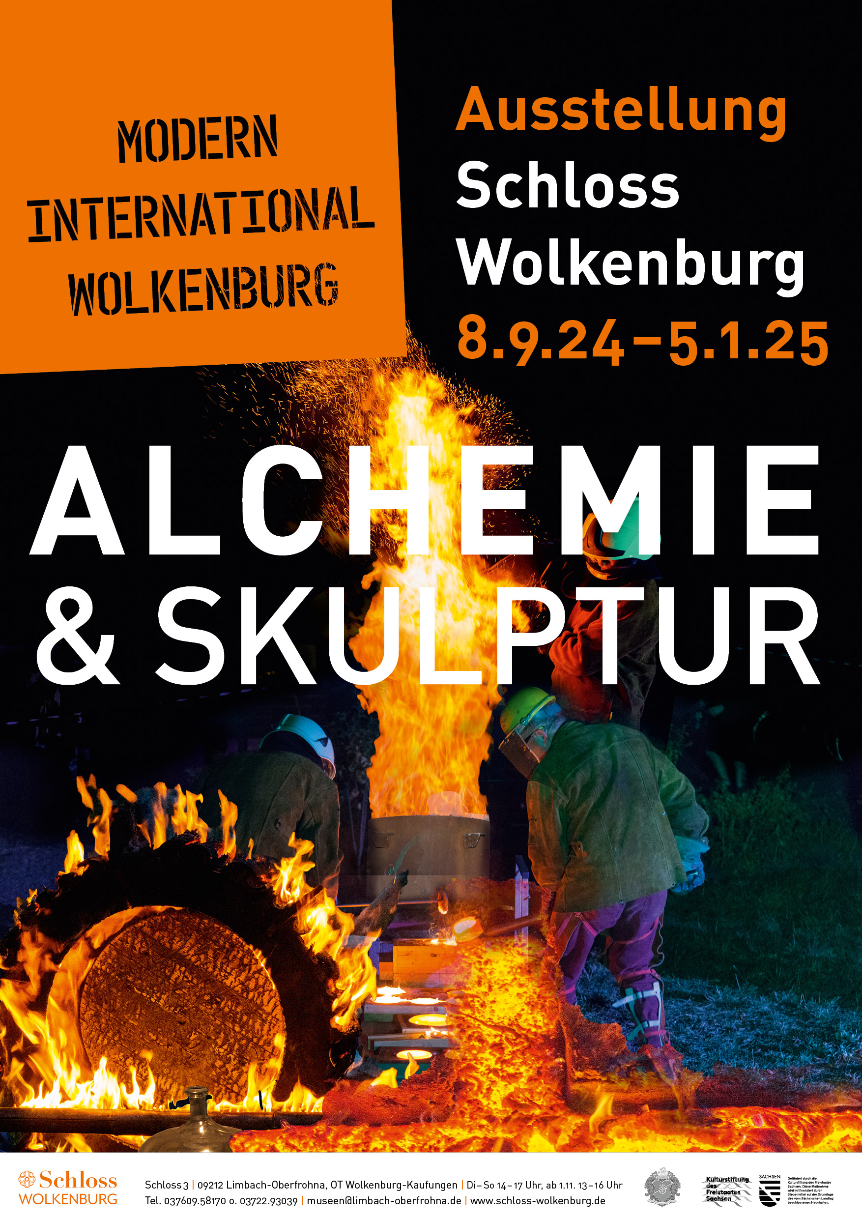 Plakat der Eisenkunstausstellung Alchemie und Struktur